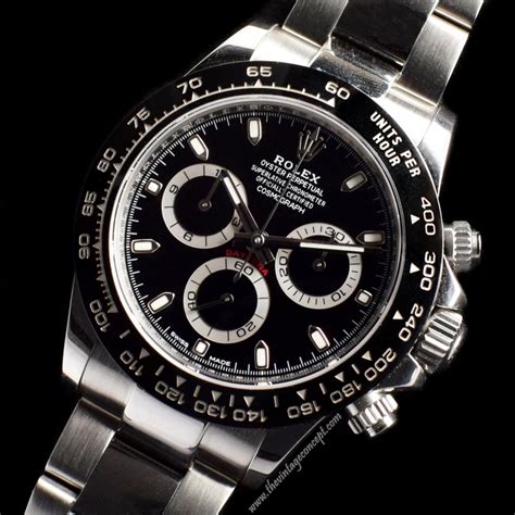 rolex daytona noir prix|Rolex gold bezel.